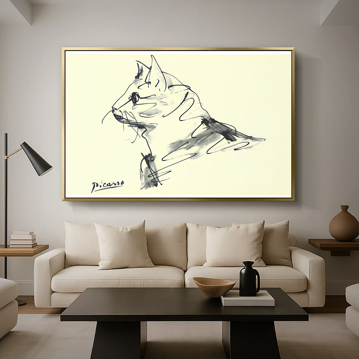 Cat (Le chat), c. 1961 - Floater Framed Canvas Print