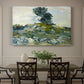 Canvas art print featuring a rocky terrain with natural formations and sparse vegetation under sky, showcased as a statement wall artwork