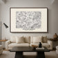 Fleurs, 1866 (Morris Inspired) - Floater Framed Canvas Print