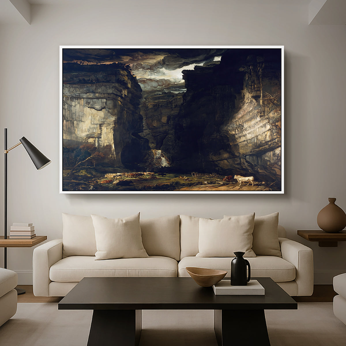 Gordale Scar, c. 1811-1813 - Floater Framed Canvas Print