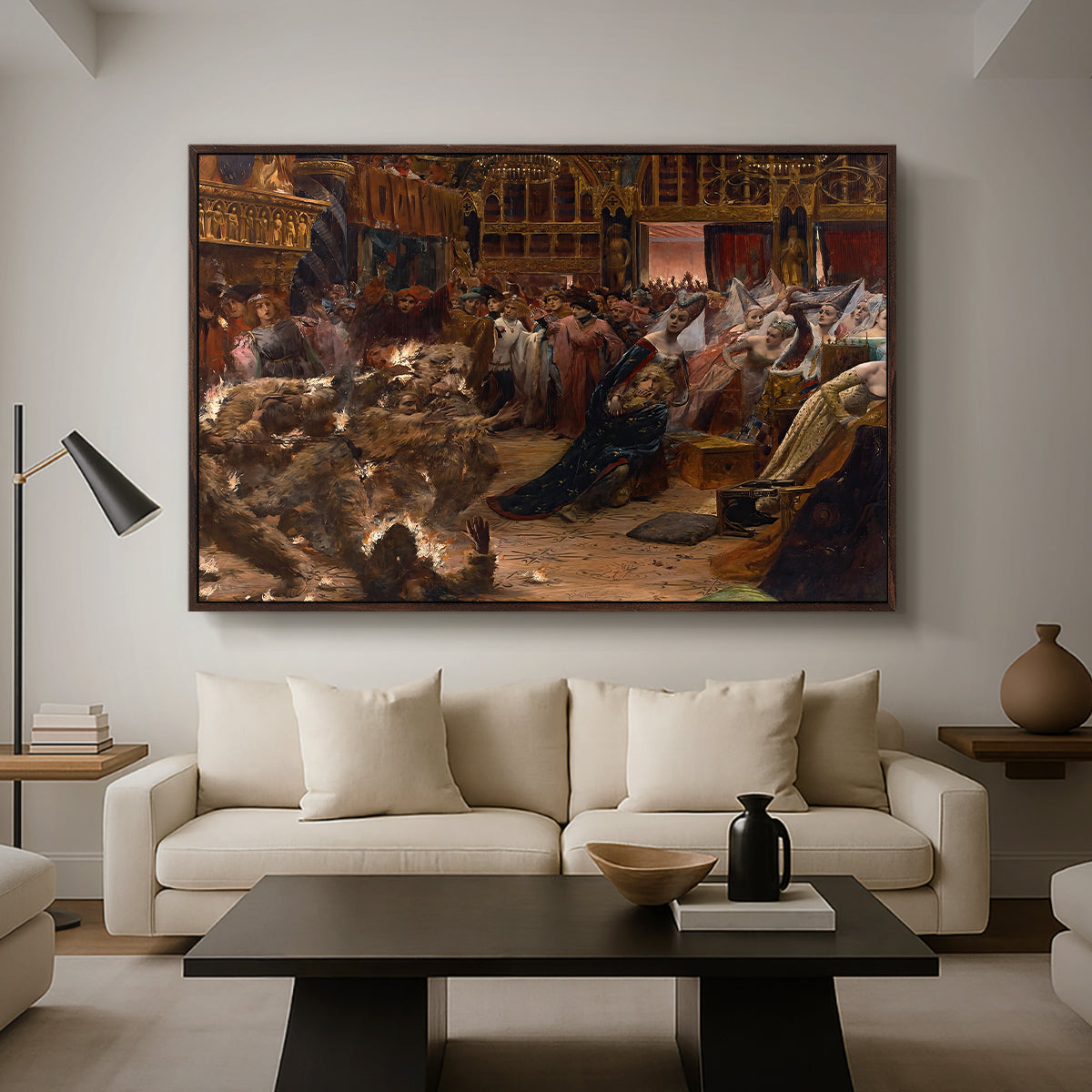 Ball of the Burning Men, 1889 - Floater Framed Canvas Print