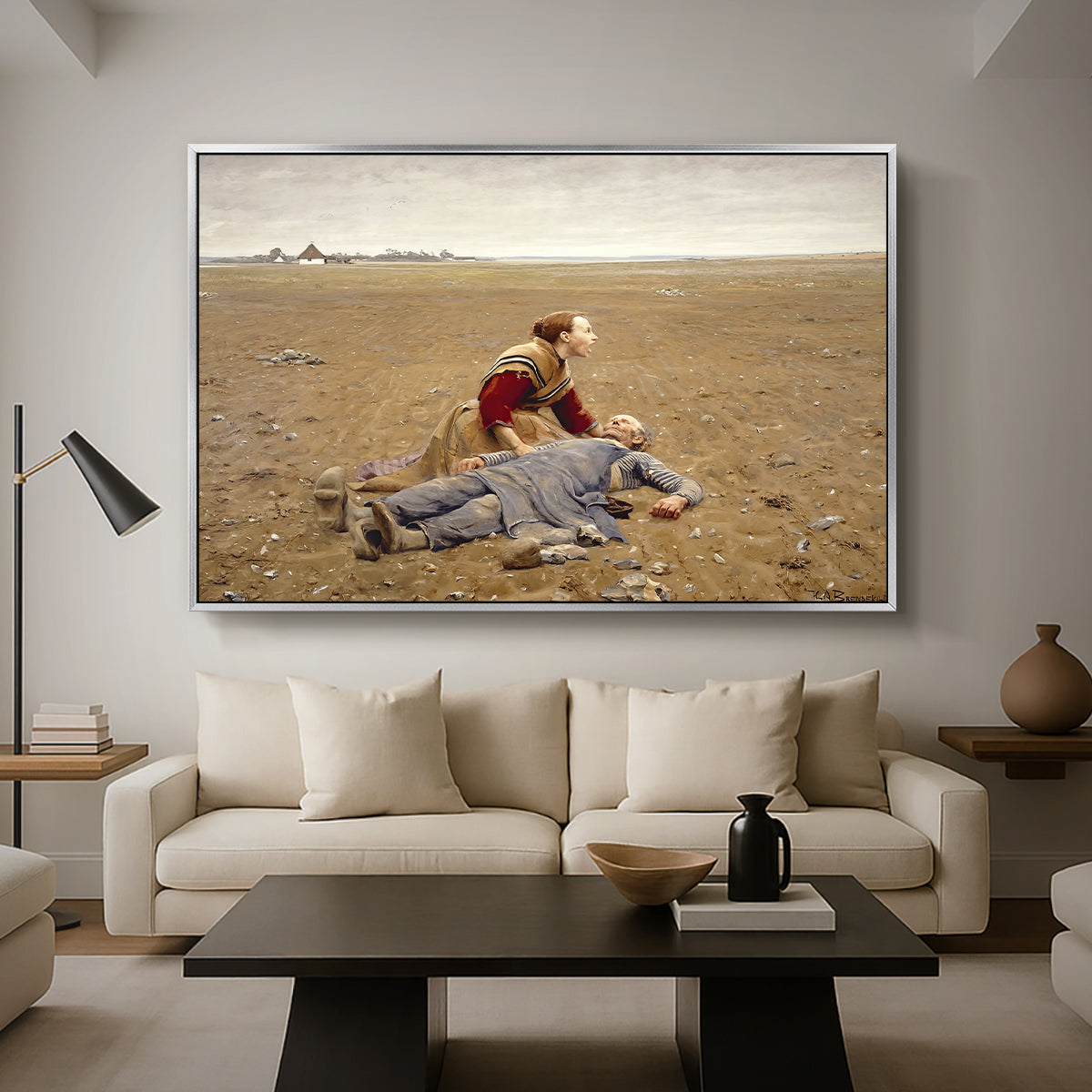 Worn Out (Udslidt), 1889 - Floater Framed Canvas Print