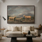 Ryelands Sheep, the King's Ram, the King's Ewe and Lord Somerville's Wether, c. 1801-1807 - Floater Framed Canvas Print