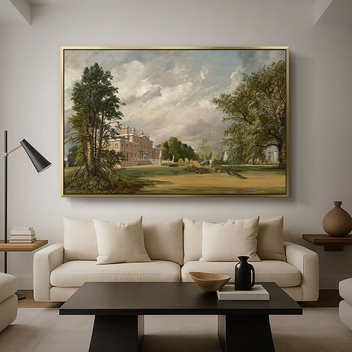 Malvern Hall, 1821 - Floater Framed Canvas Print
