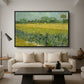 Field with Irises near Arles, 1888 - Floater Framed Canvas Print