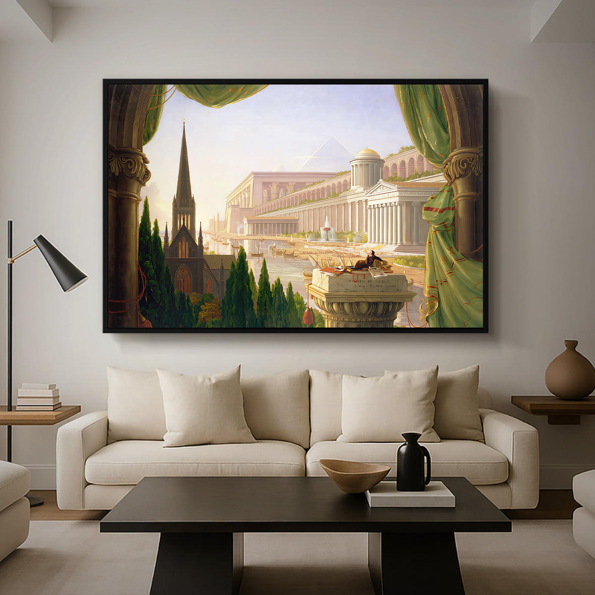 The Architect's Dream, 1840 - Floater Framed Canvas Print