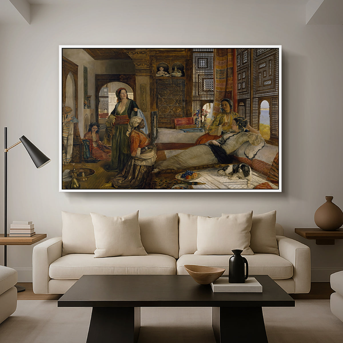 The Harem, 1876 - Floater Framed Canvas Print