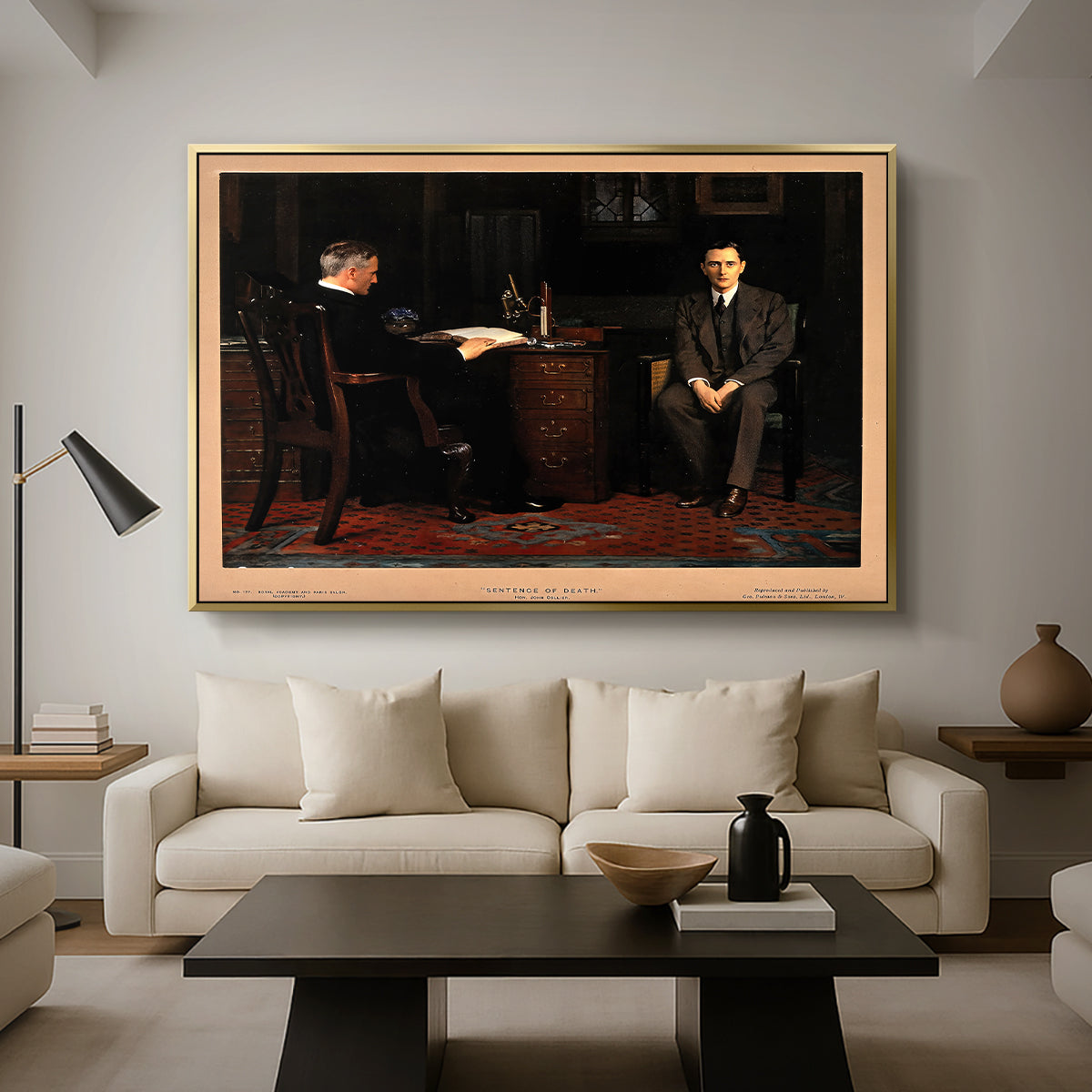 The Sentence of Death, 1908 - Floater Framed Canvas Print
