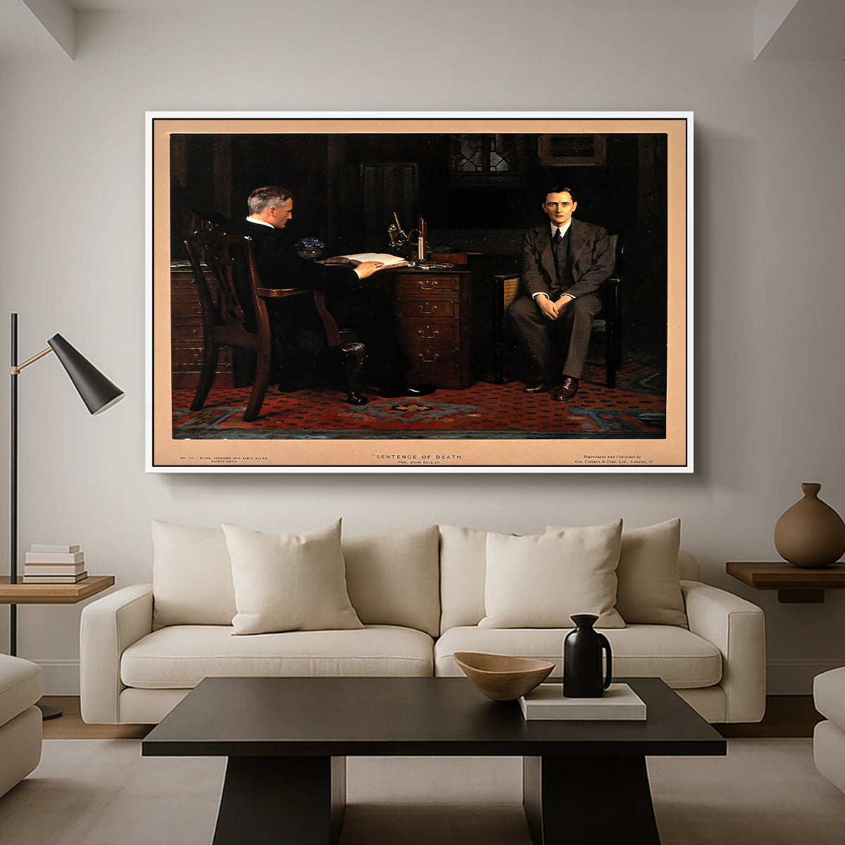 The Sentence of Death, 1908 - Floater Framed Canvas Print