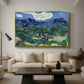 Olive Trees with the Alpilles in the Background, 1889 - Floater Framed Canvas Print