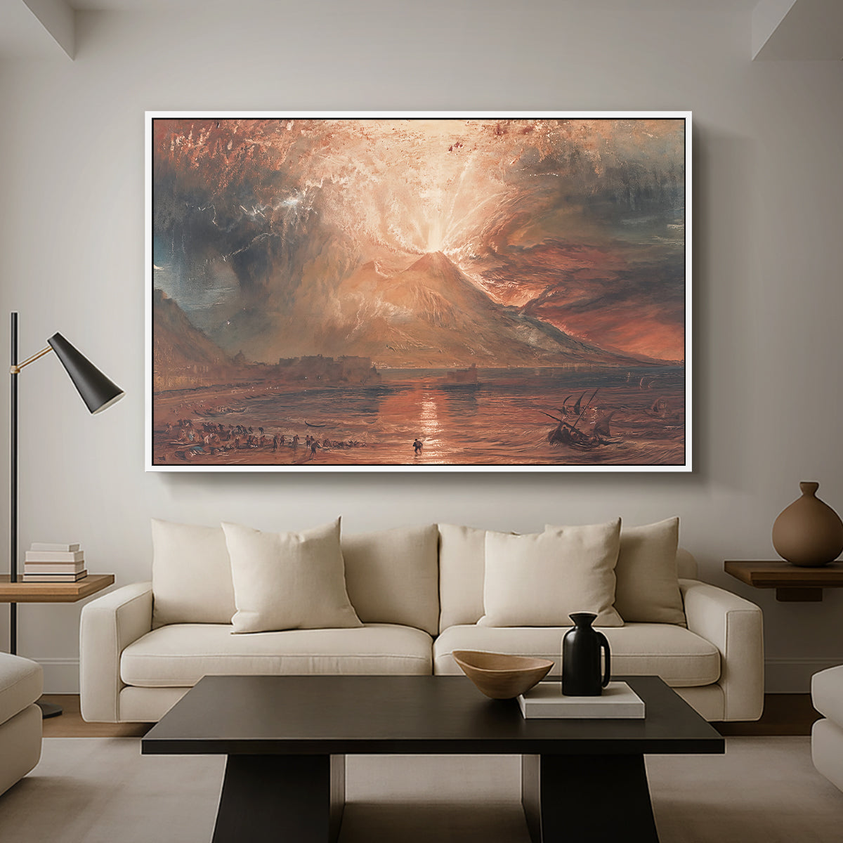Vesuvius in Eruption, c. 1817 - Floater Framed Canvas Print