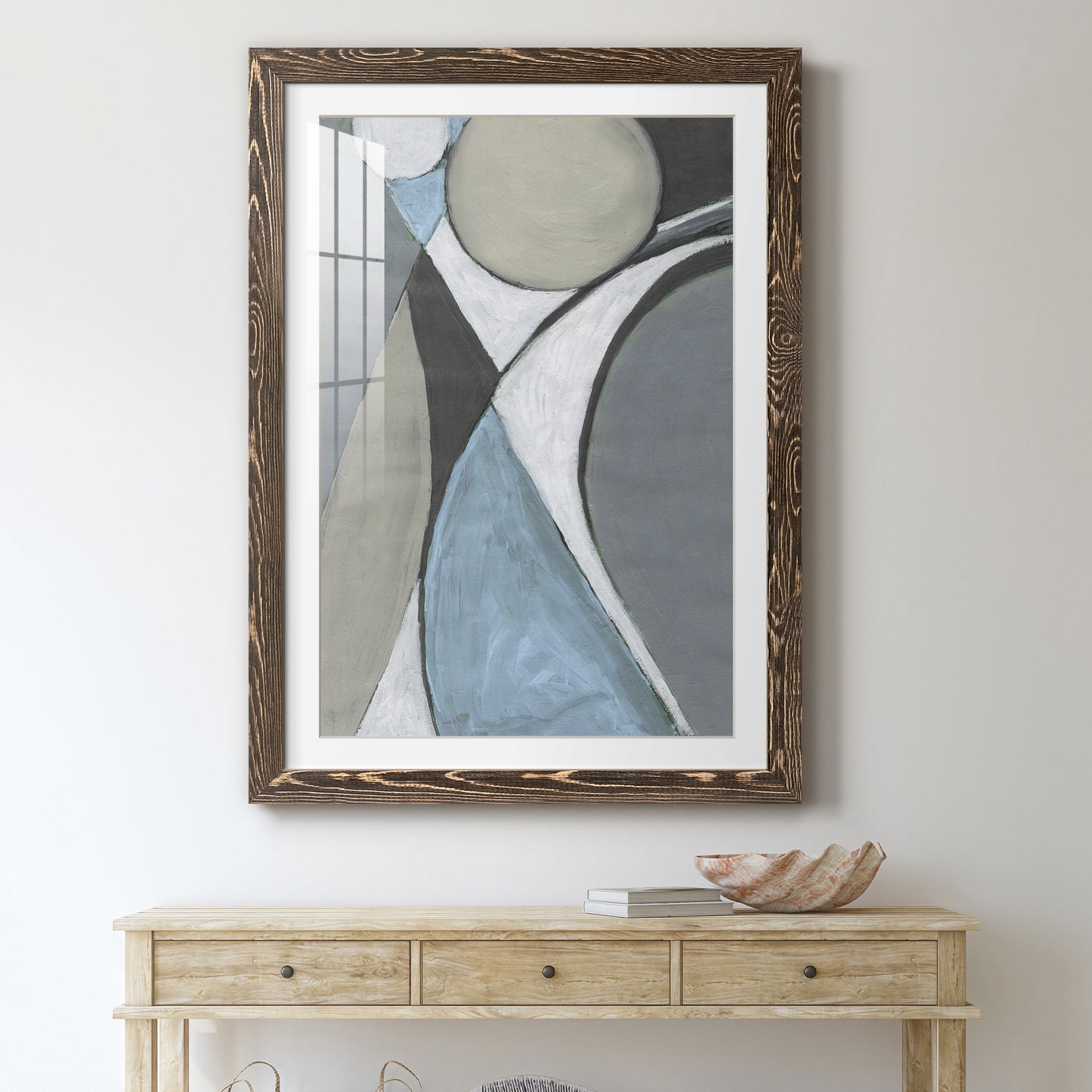 A Soft Jeweled Geometric II - Premium Framed Print - Distressed Barnwood Frame - Ready to Hang