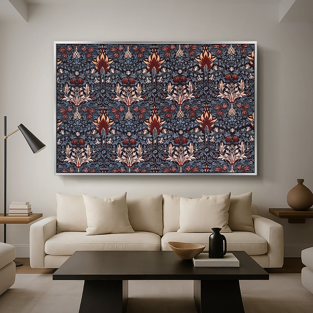 Snakeshead (Printed Textile), c. 1876 - Floater Framed Canvas Print