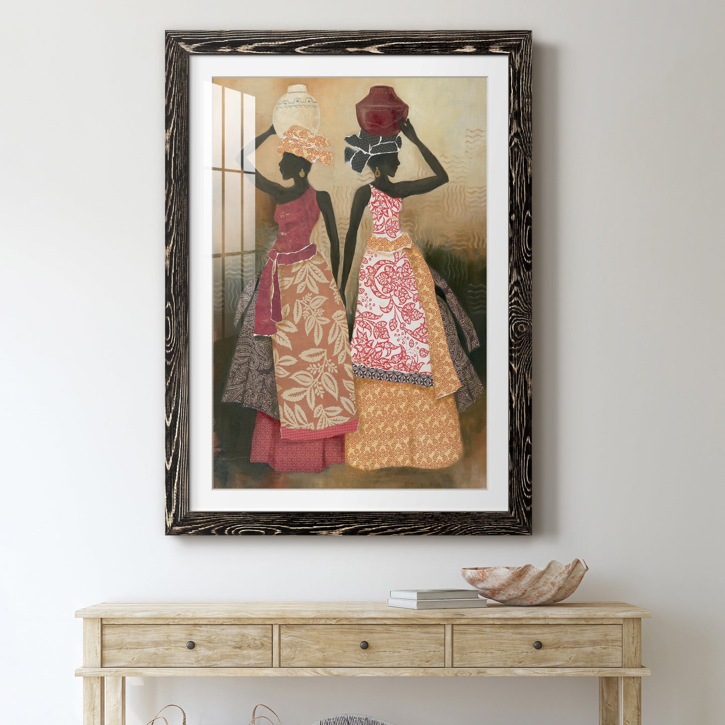 Village Women II - Premium Framed Print - Distressed Barnwood Frame - Ready to Hang