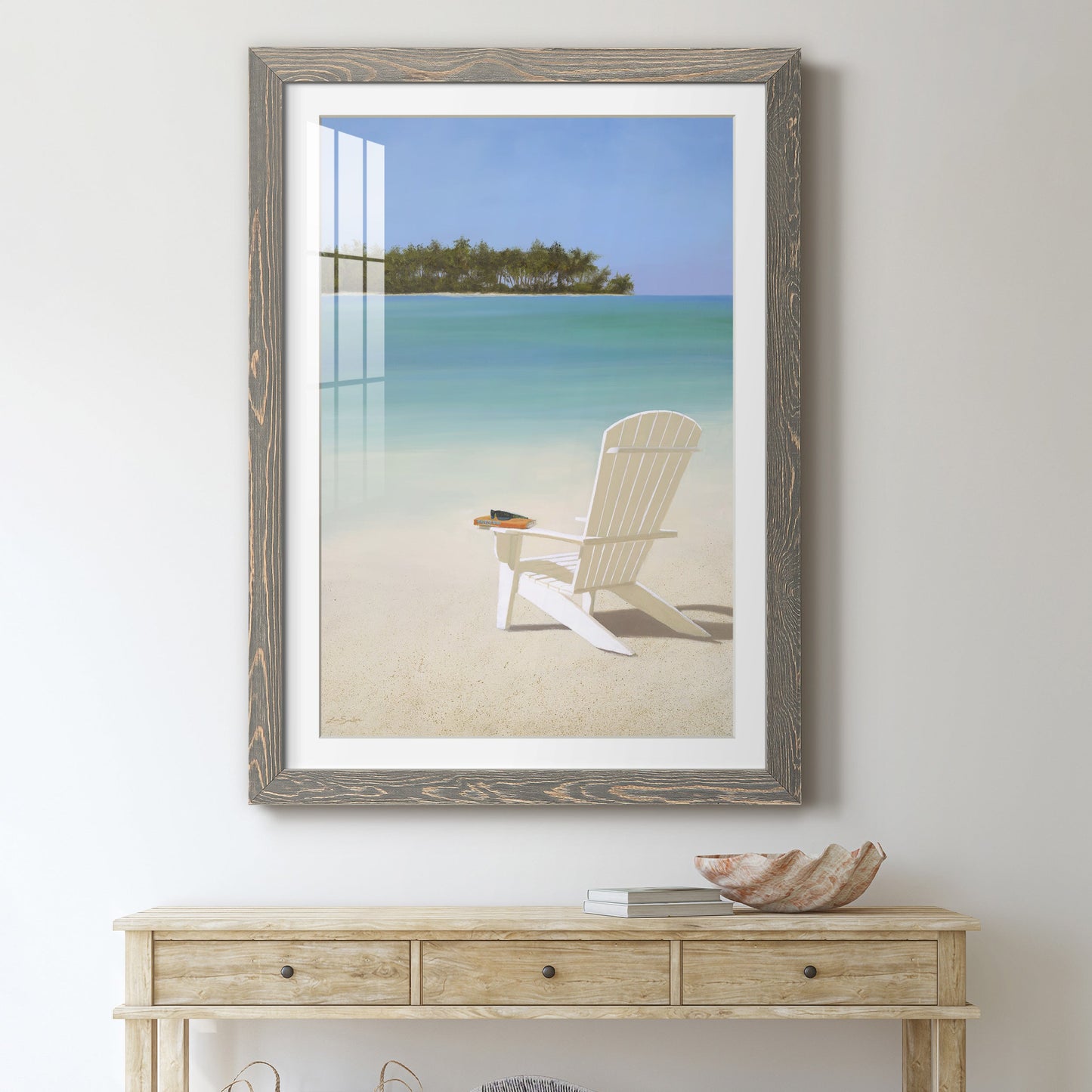 Beachfront Property - Premium Framed Print - Distressed Barnwood Frame - Ready to Hang