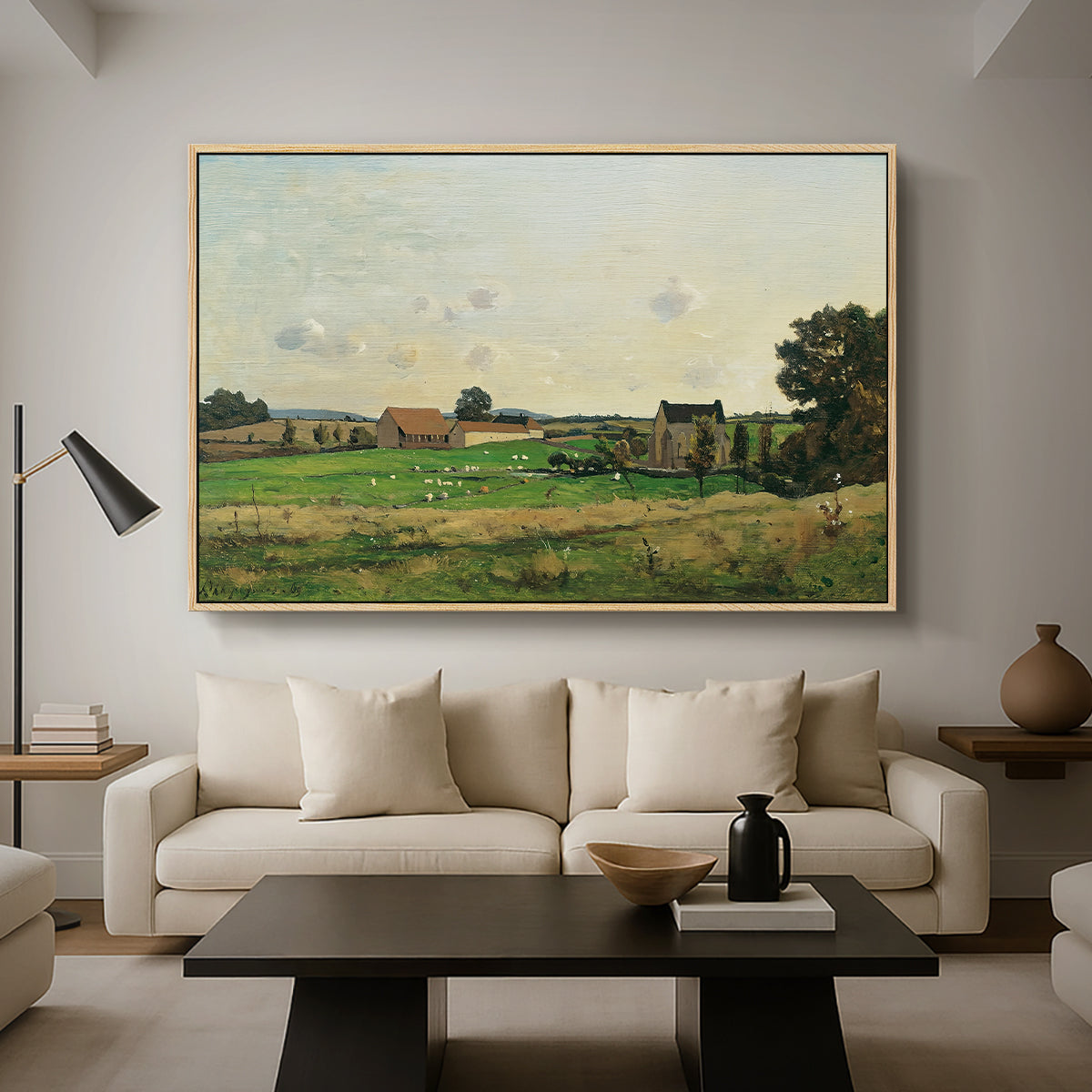 The Saulce Estate, 1869 - Floater Framed Canvas Print
