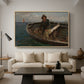 Fishermen from Rügen, 1882 - Floater Framed Canvas Print