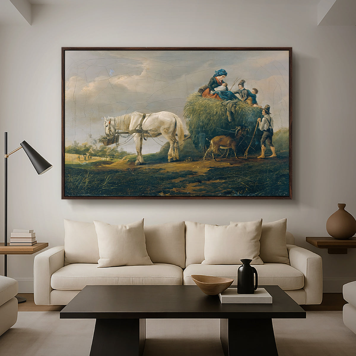 The Hay Wagon (Der Heuwagen), 1824 - Floater Framed Canvas Print