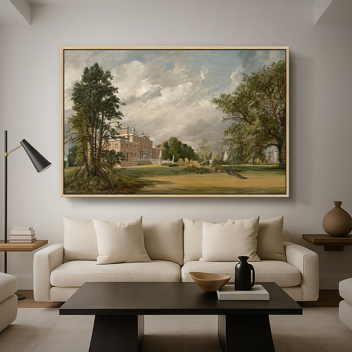 Malvern Hall, 1821 - Floater Framed Canvas Print