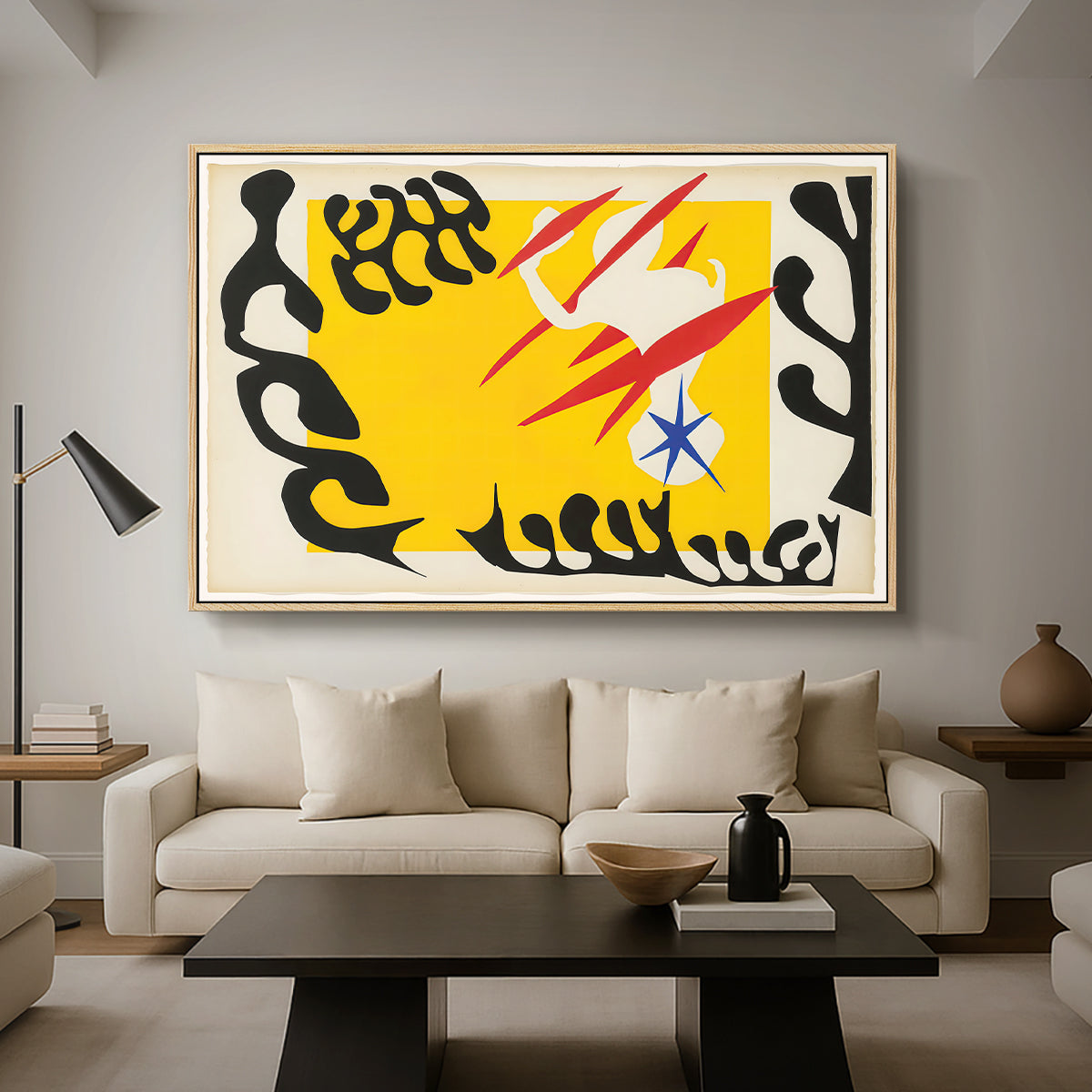 The Nightmare of the White Elephant, from Jazz, 1947 - Floater Framed Canvas Print