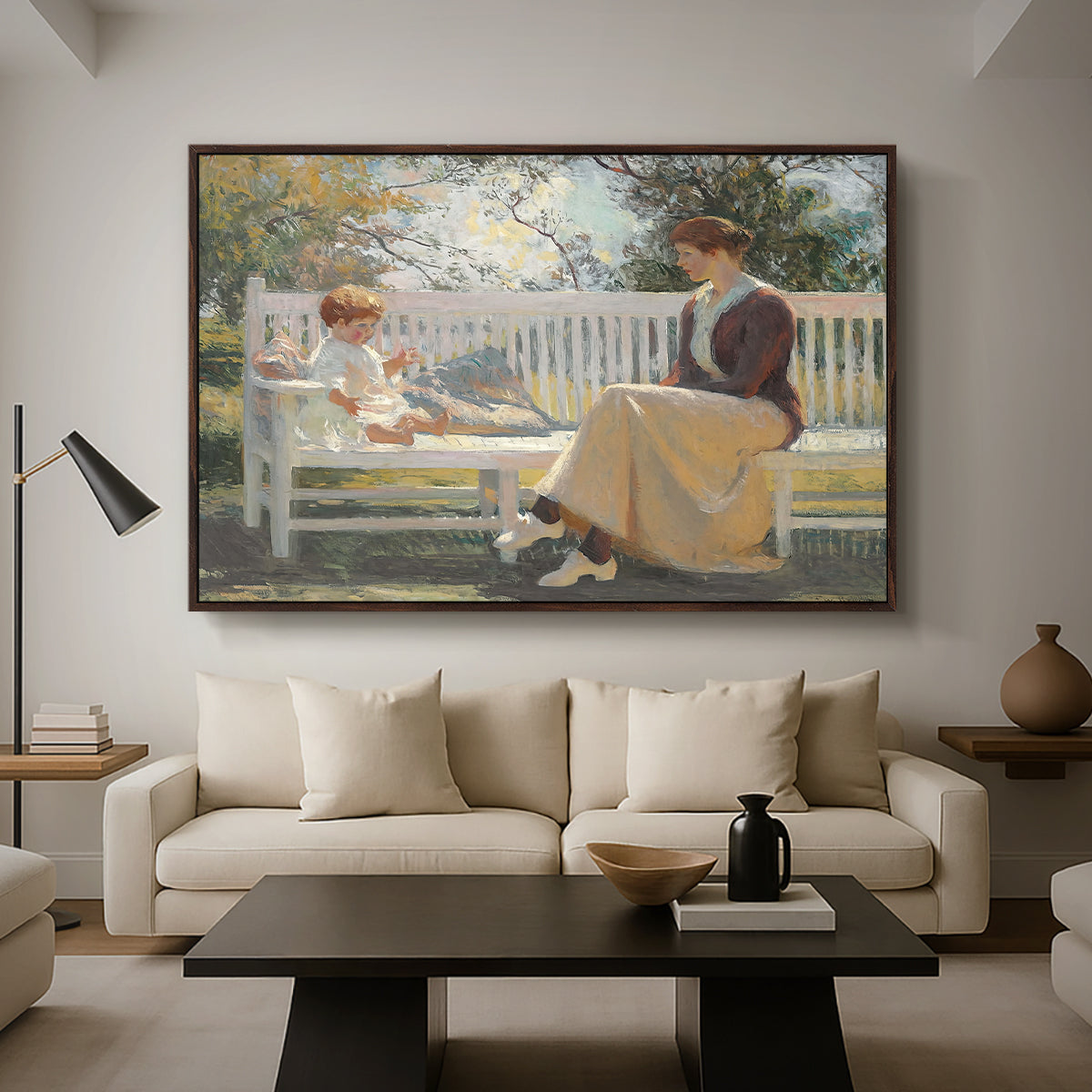 Eleanor and Benny, 1916 - Floater Framed Canvas Print