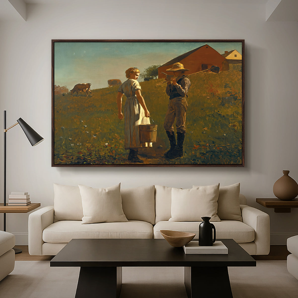 A Temperance Meeting, 1874 - Floater Framed Canvas Print