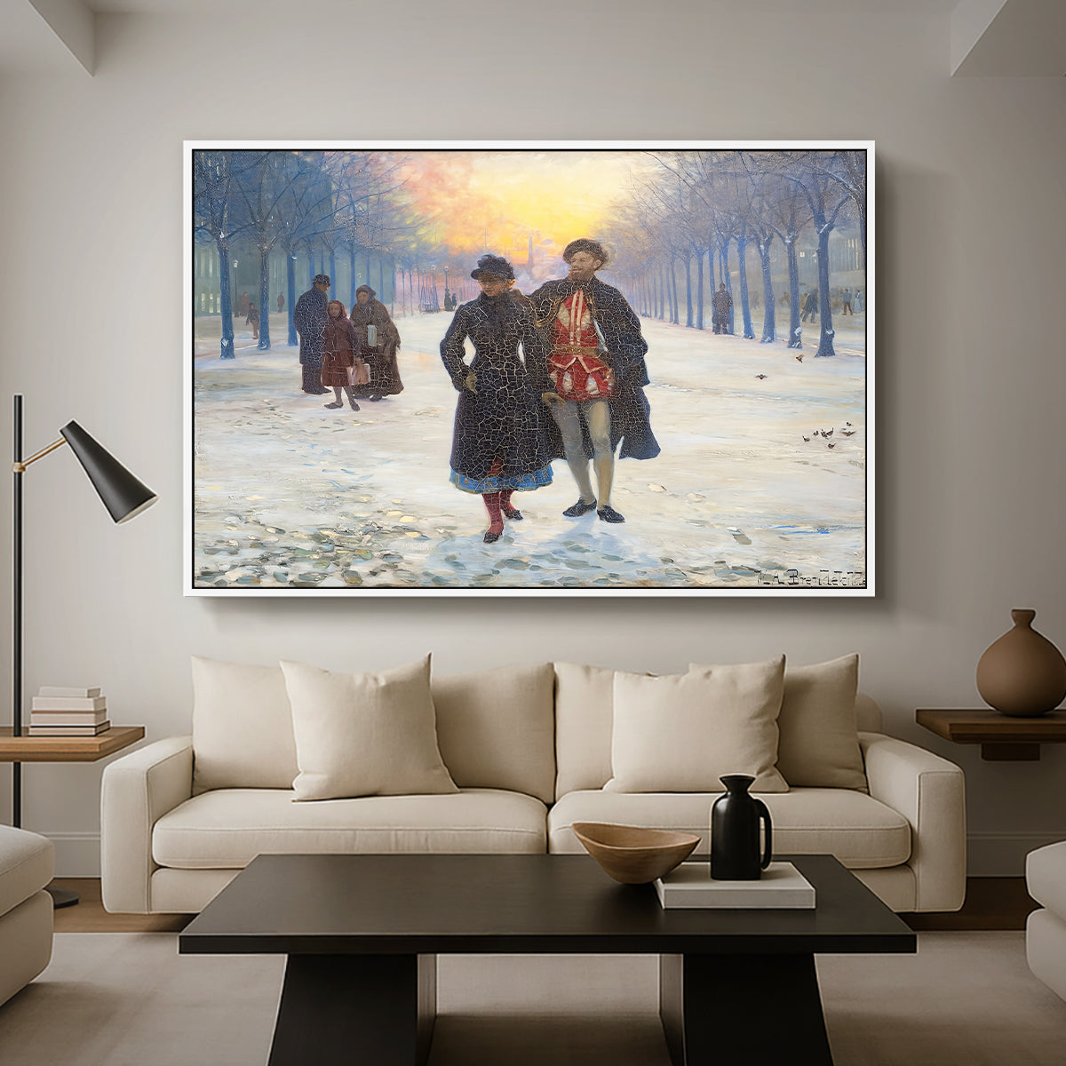 Morning after the Carnival, 1884 - Floater Framed Canvas Print