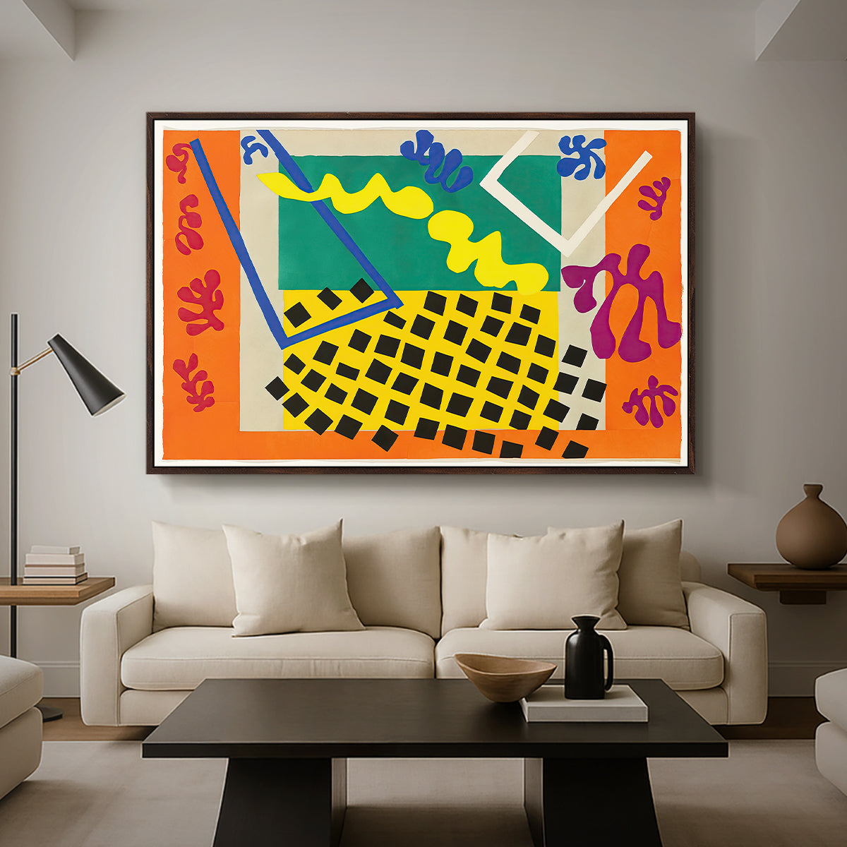 The Codomas (Les codomas), from Jazz, 1947 - Floater Framed Canvas Print