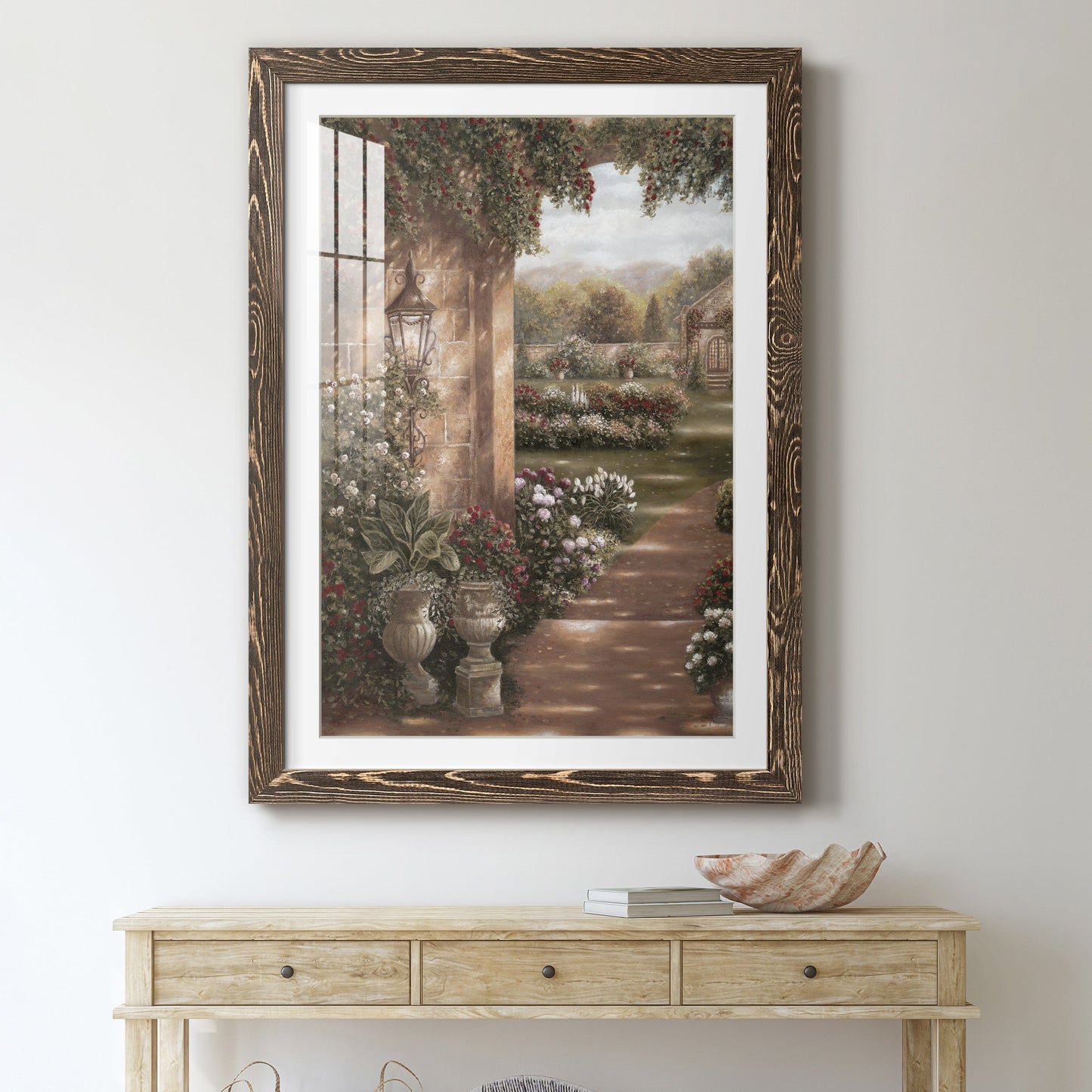 Evening in the Conservatory - Premium Framed Print - Distressed Barnwood Frame - Ready to Hang