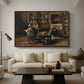 The Studio of Ferdinand De Braekeleer I, Father of the Painter, c. 1873-1885 - Floater Framed Canvas Print