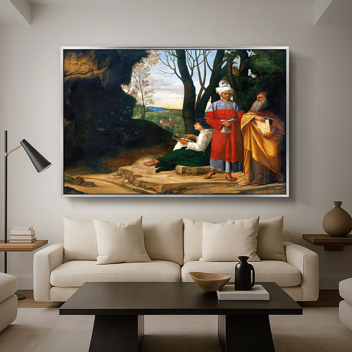 The Three Philosophers, c. 1508-1509 - Floater Framed Canvas Print