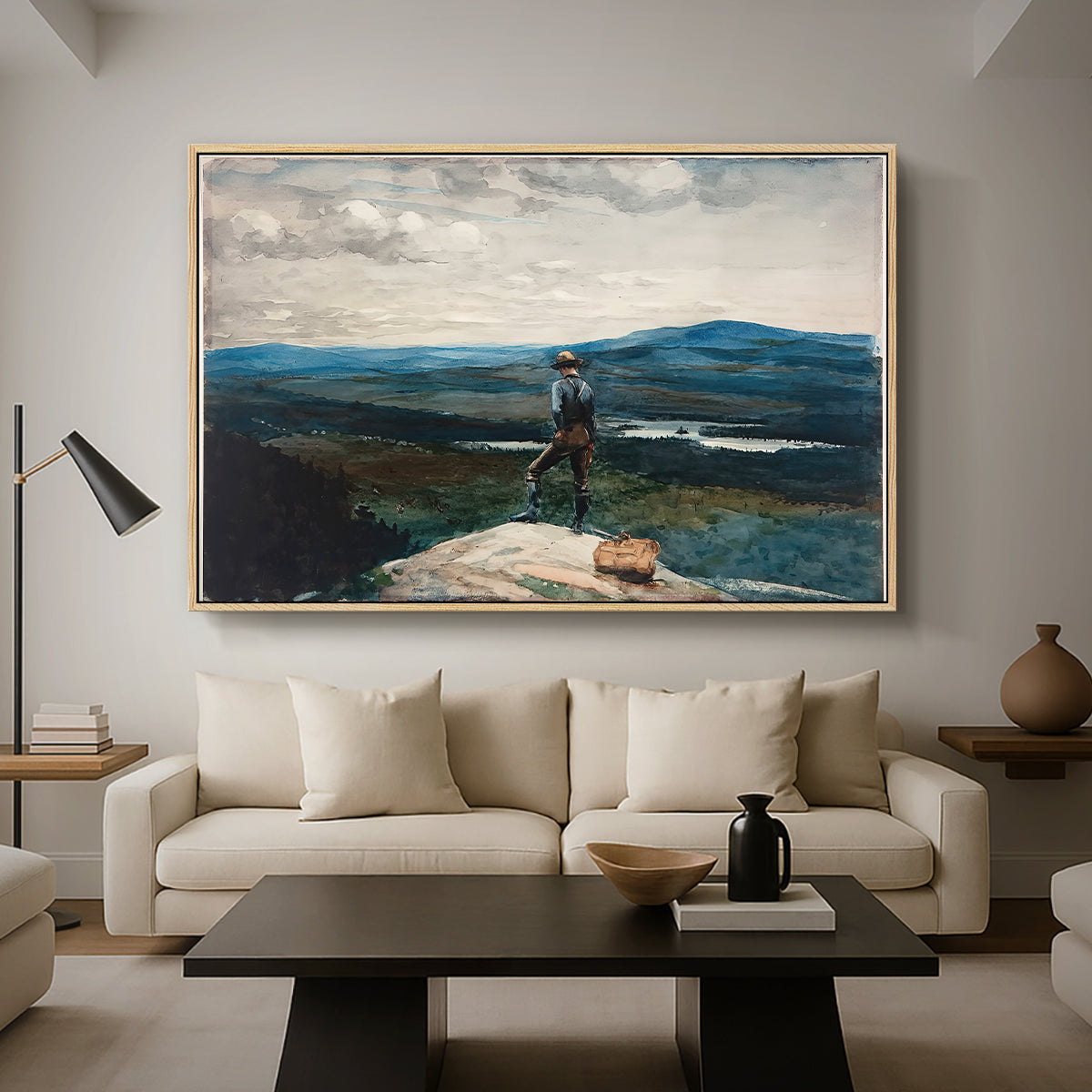 The Ranger, Adirondacks, 1882 - Floater Framed Canvas Print