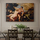 Canvas art print featuring a mythological couple in dramatic embrace as Adonis prepares to depart, showcased as a statement wall artwork