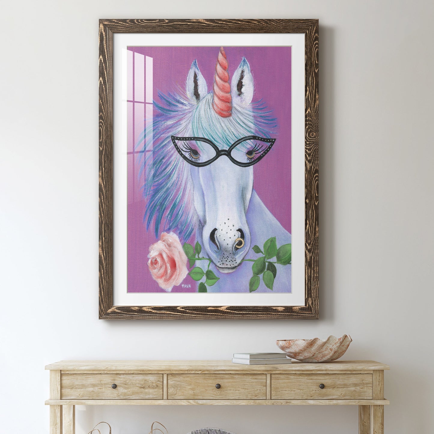 Unicorn III - Premium Framed Print - Distressed Barnwood Frame - Ready to Hang