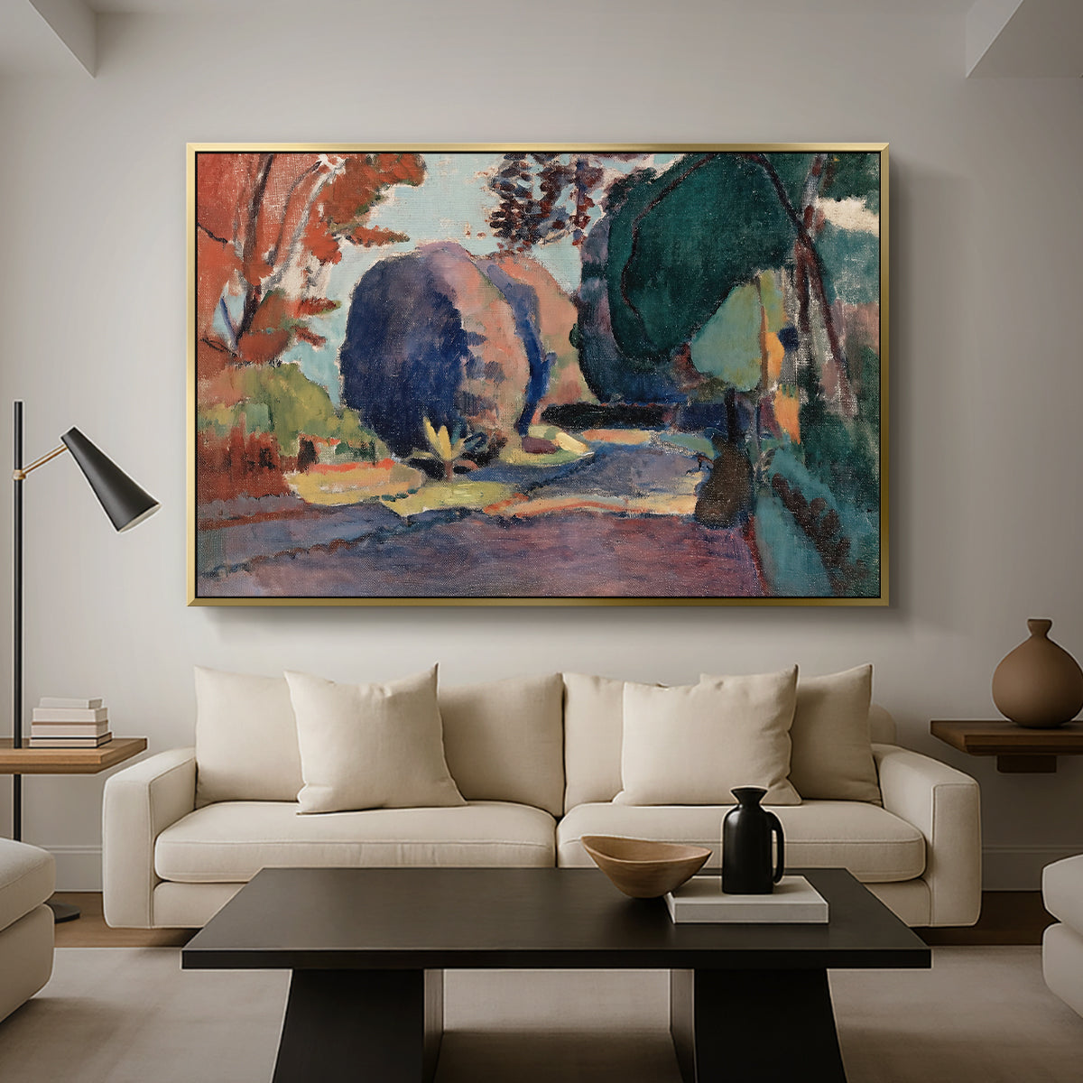 The Luxembourg Gardens, 1901 - Floater Framed Canvas Print