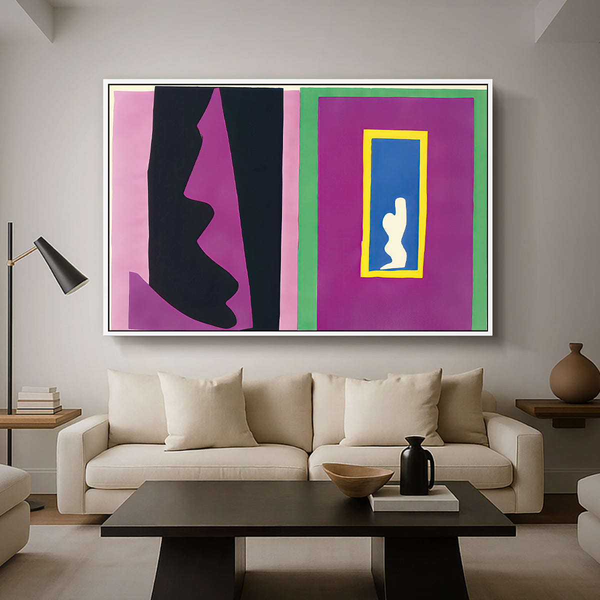 Destiny (Le destin), from Jazz, 1947 - Floater Framed Canvas Print