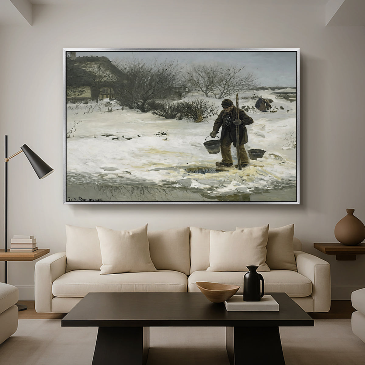 Tøsne, 1895 - Floater Framed Canvas Print