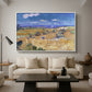 Wheat Field with Reaper, Auvers, 1888 - Floater Framed Canvas Print