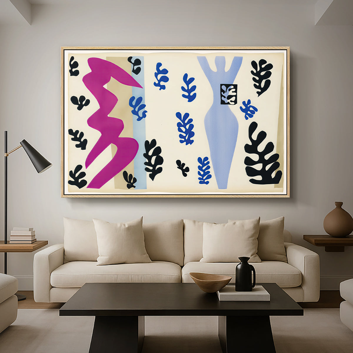 The Knife Thrower (Le lanceur de couteaux), from Jazz, 1947 - Floater Framed Canvas Print