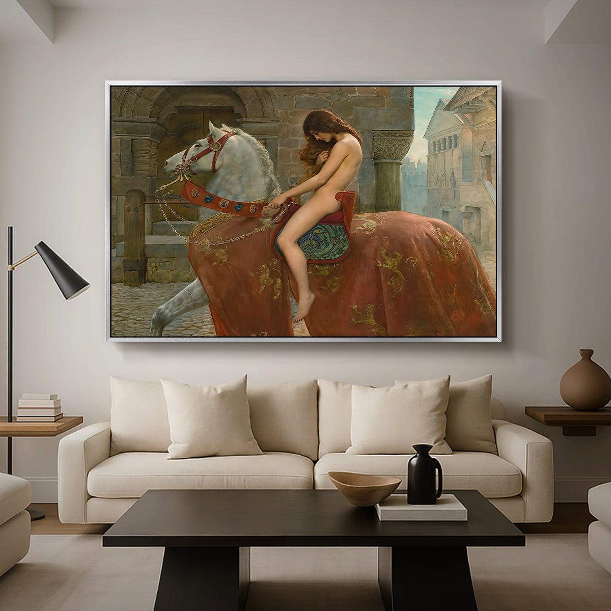 Lady Godiva, 1898 - Floater Framed Canvas Print