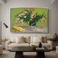 Vase with Oleanders and Books, 1888 - Floater Framed Canvas Print