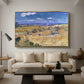 Wheat Field with Reaper, Auvers, 1888 - Floater Framed Canvas Print