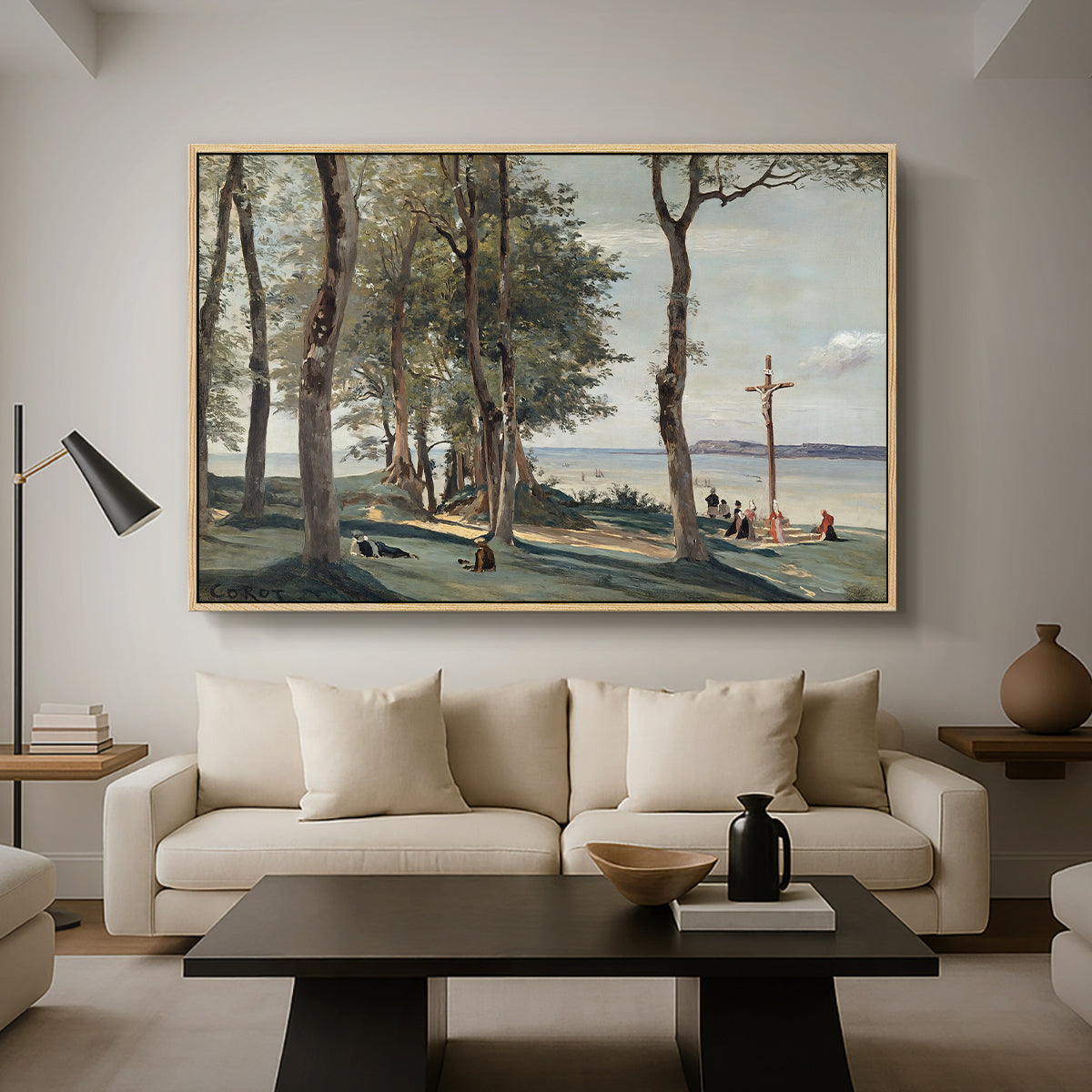 A Calvary on the Cote de Grace, c. 1829 - Floater Framed Canvas Print