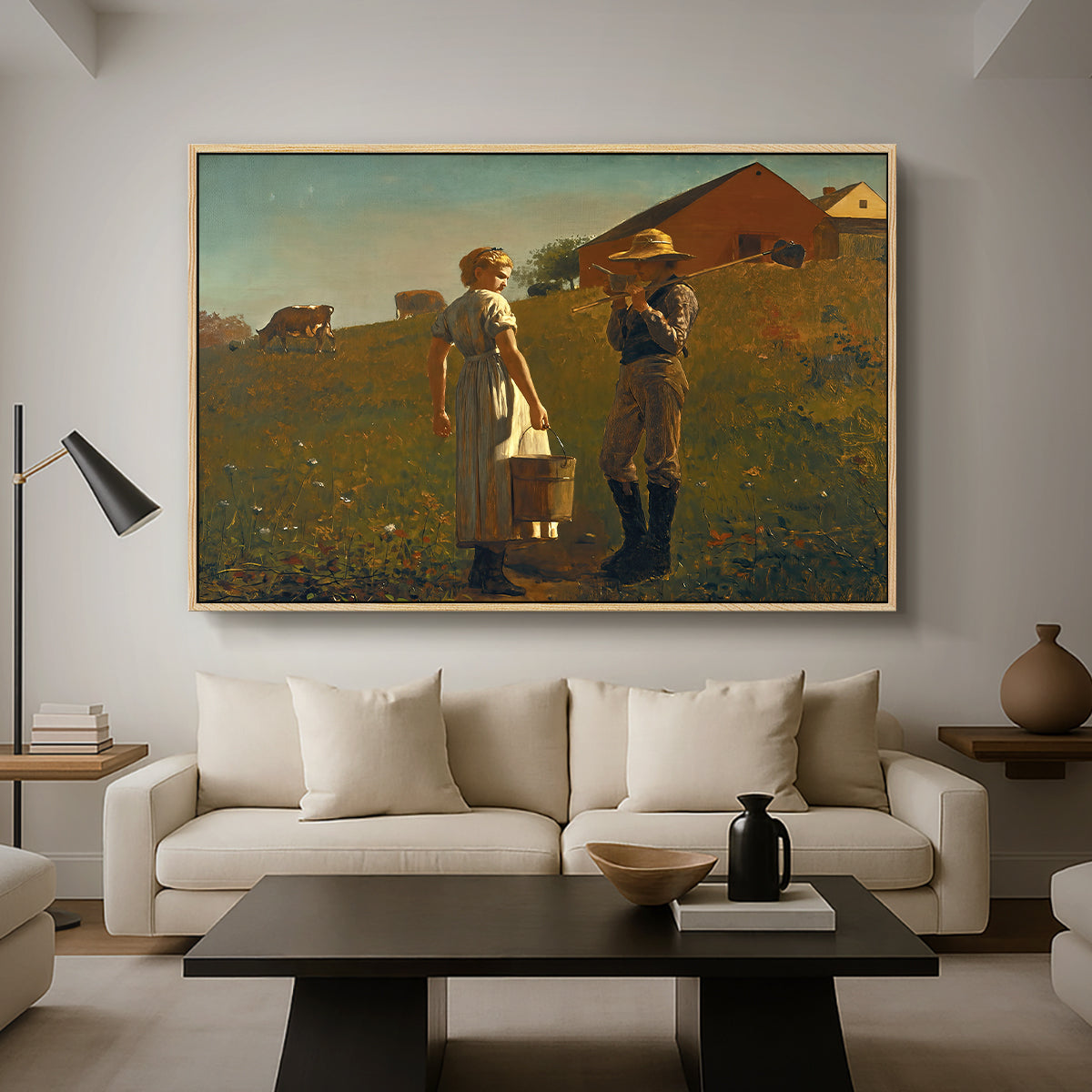 A Temperance Meeting, 1874 - Floater Framed Canvas Print