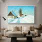 Shoveling Snow on a Beautiful Winter Day, c. 1898 - Floater Framed Canvas Print