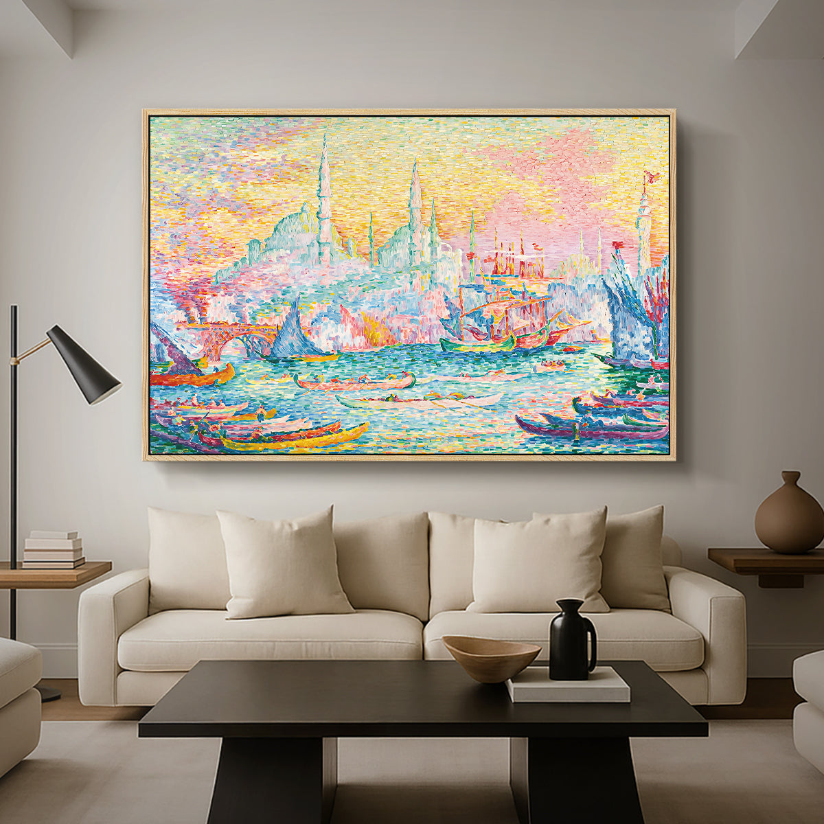 The Golden Horn, Constantinople, 1907 - Floater Framed Canvas Print