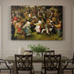 Canvas art print featuring figures dancing in crowded outdoor scene, showcased as a statement wall artwork