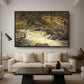 Waterfall in Hallingdal, 1848 - Floater Framed Canvas Print