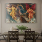 Canvas art print featuring multiple figures swirling through sky representing storm forces in motion, showcased as a statement wall artwork