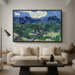 Olive Trees with the Alpilles in the Background, 1889 - Floater Framed Canvas Print